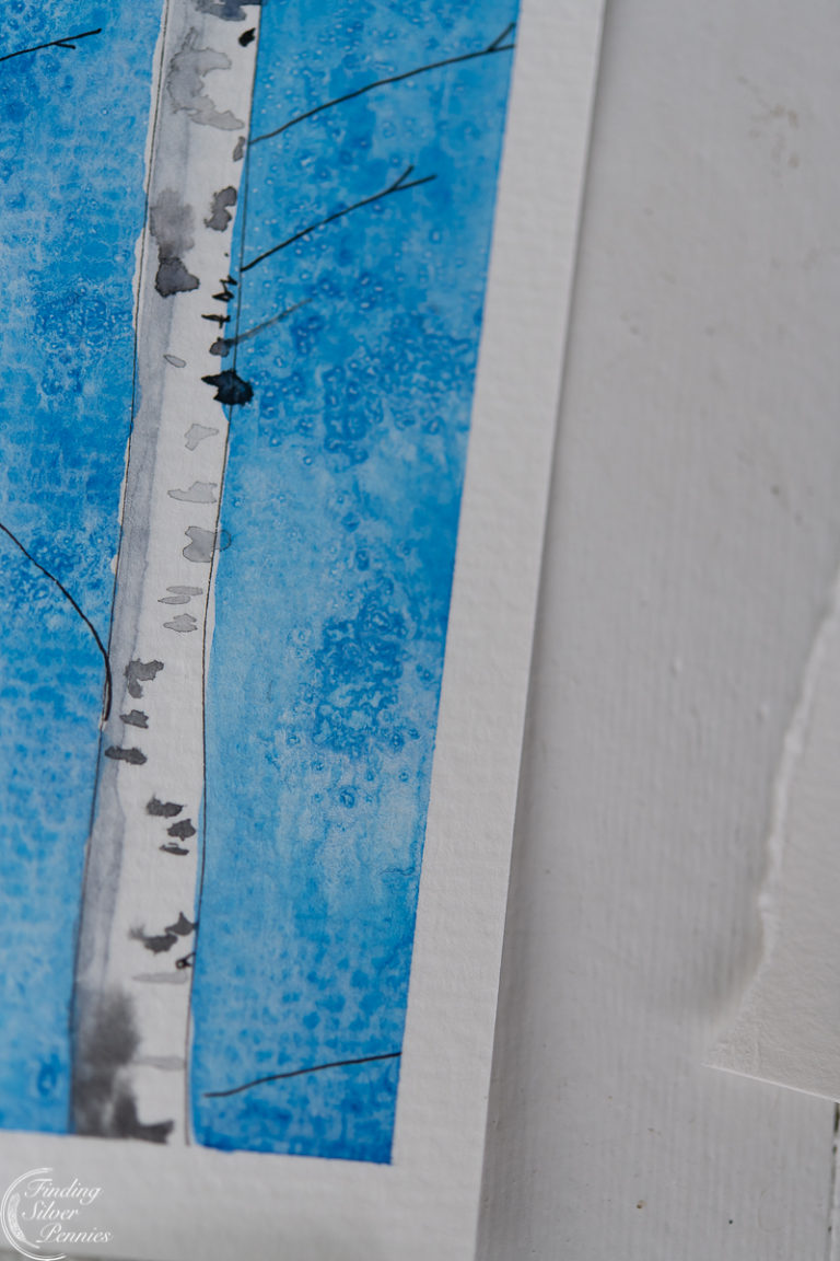 How To Paint Watercolor Birch Trees Finding Silver Pennies