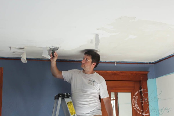 How To Paint Calcimine Ceilings Finding Silver Pennies