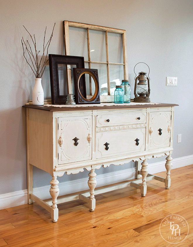 Sideboard-Hutch-Buffet-Makeover-04 - Finding Silver Pennies