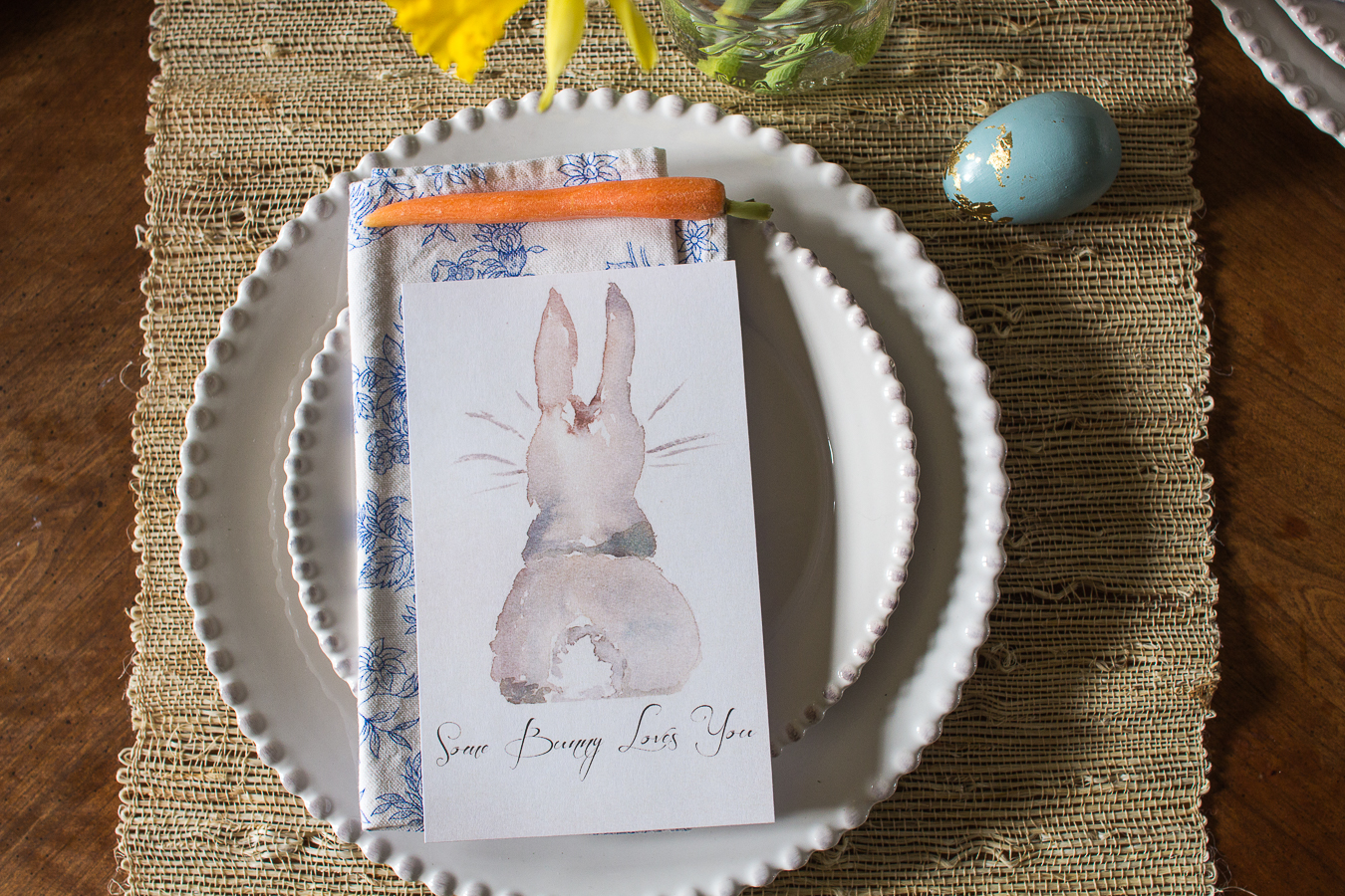 Easter Table Setting and Free Printable - Finding Silver Pennies