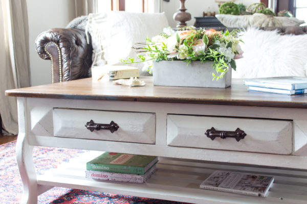 Coastal Textured Coffee Table - Finding Silver Pennies