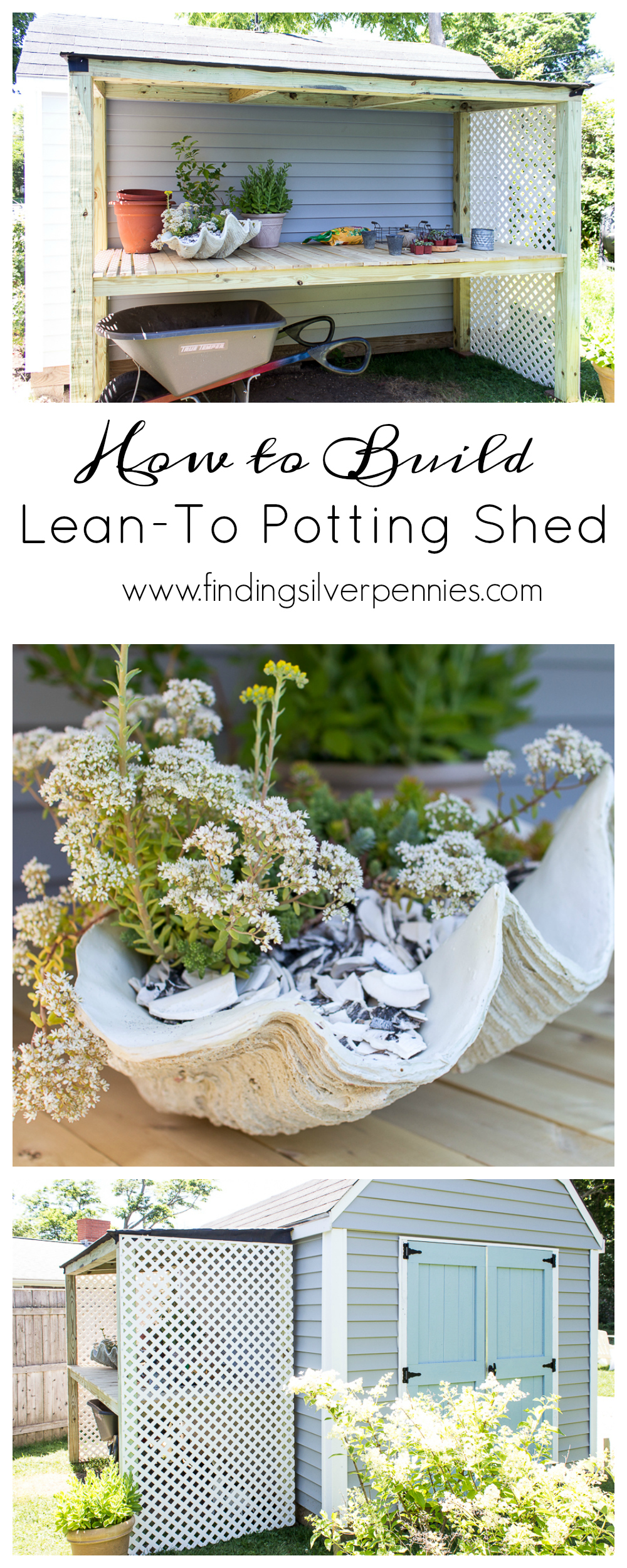 How to Build Lean To Potting Shed - Finding Silver Pennies