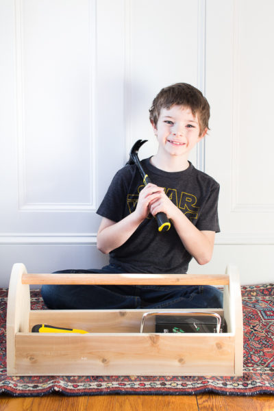 wooden tool box for toddlers