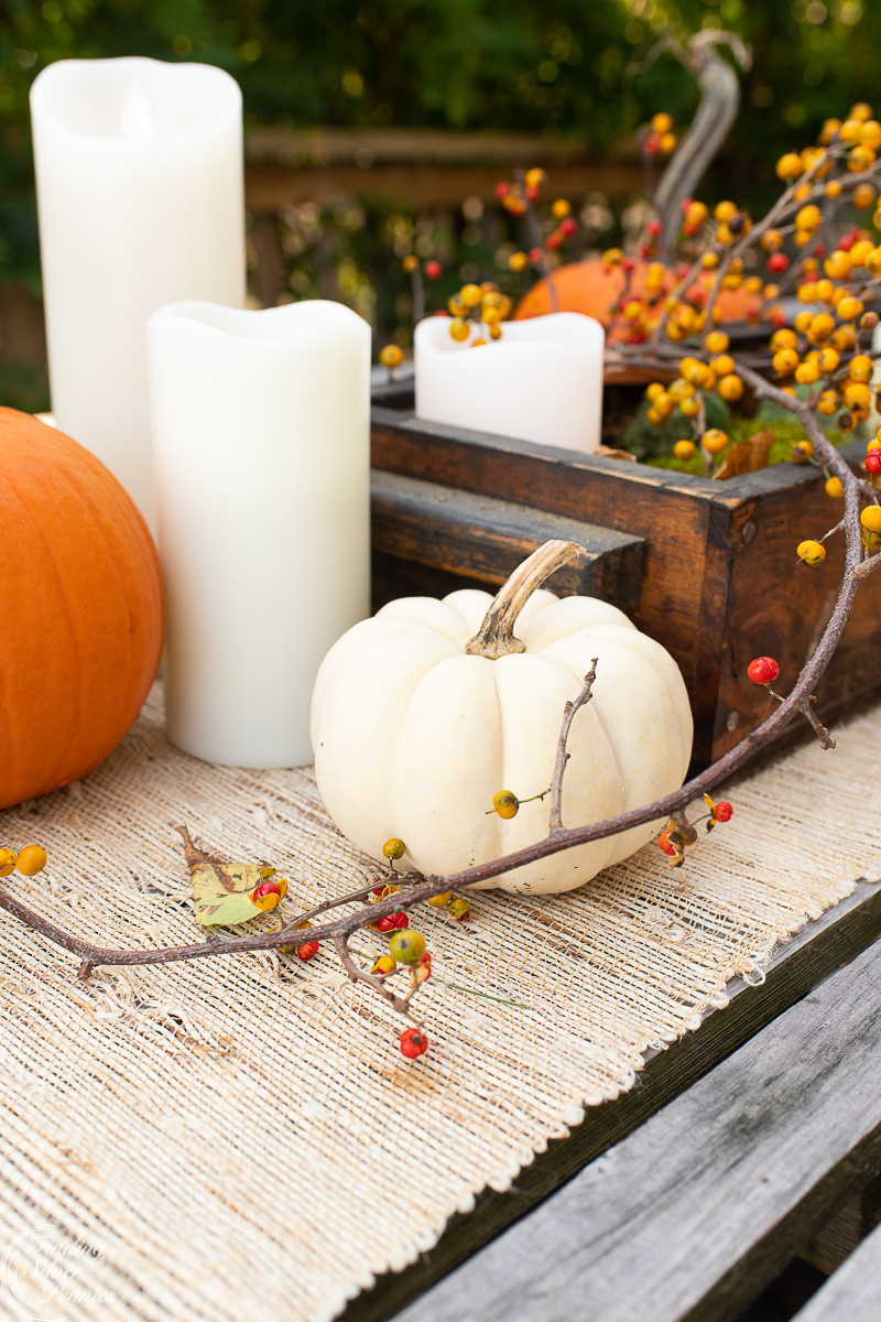 Fall Pumpkins Sage Welcome Door Mat